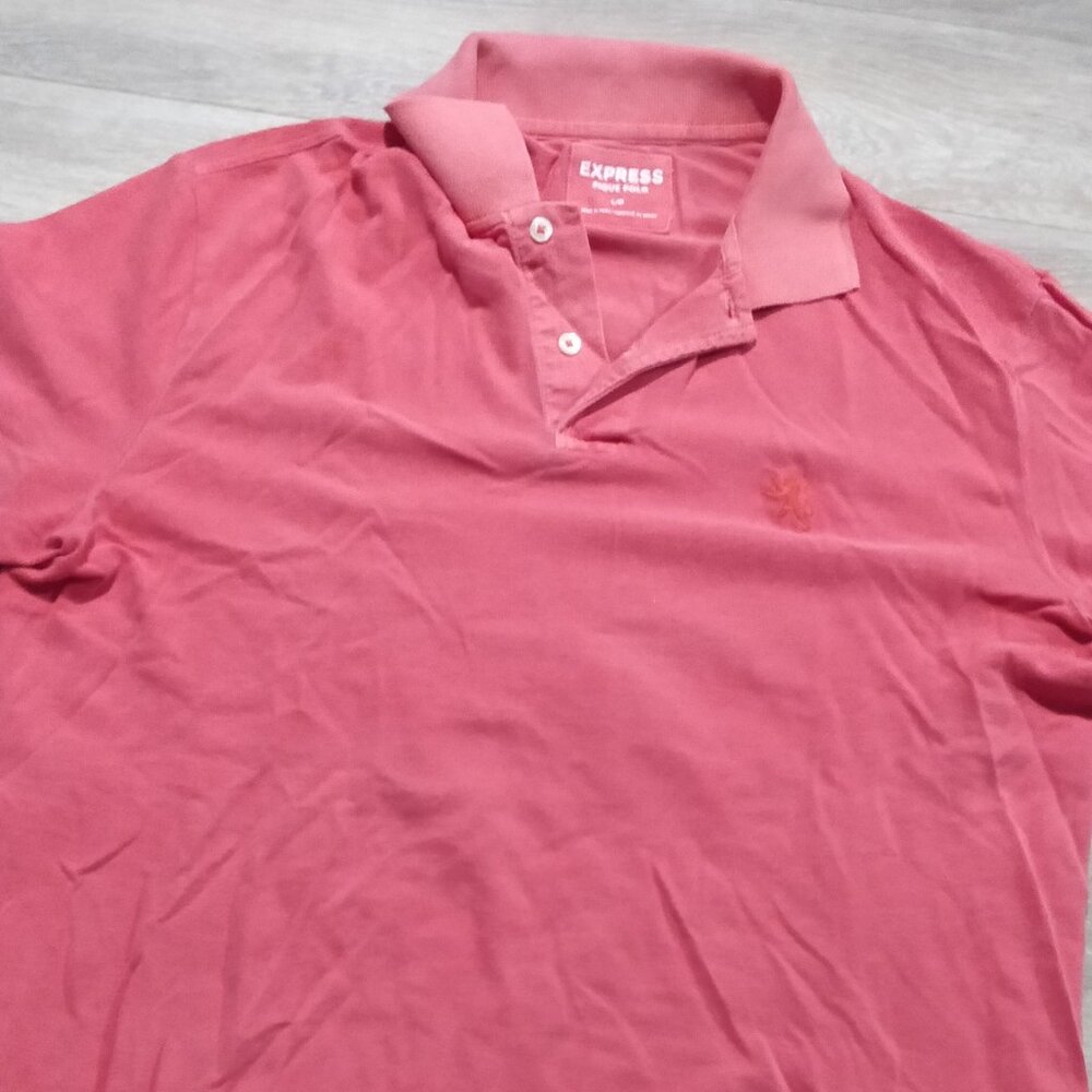 Mens Express Pique Polo in Pink